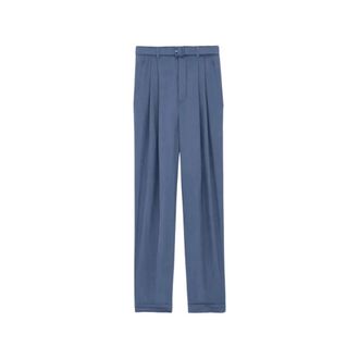 Saint Laurent Pantalon 2 Plis Fit - male - Saint Laurent - Straight Trousers - Blue - XL - Trousers
