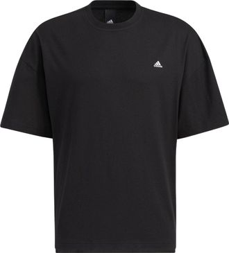 adidas Solid Color Sports Short Sleeve Tee Black HC9979