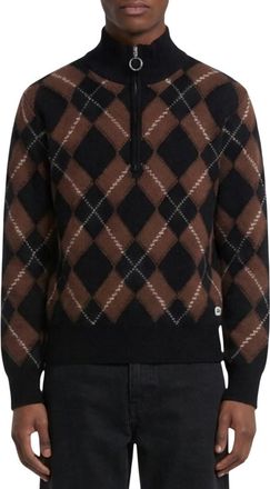 Ami Black Half Zip Sweater
