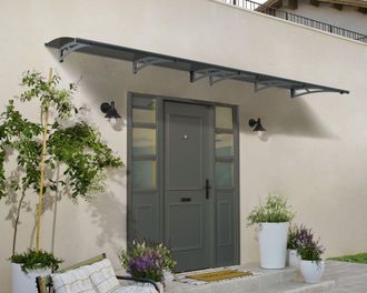 Palram Canopia Aquila Marquesina Para Puerta 412x91 Cm Gris