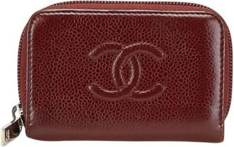 Chanel Pre-owned Wallets, female, Red, Size: ONE SIZE Pre-owned Leather wallets