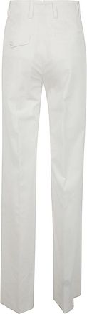 Ann Demeulemeester Womens Maaike Flared Leg Comfort Trousers - White Cotton - Size EU 42 (Womens)