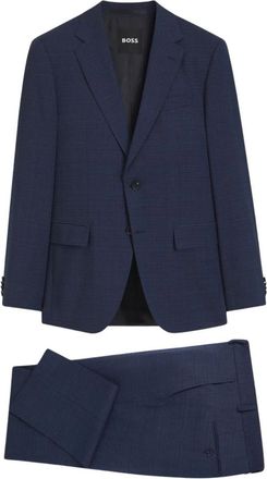HUGO BOSS Maatpak van scheerwol met elasthan - Heren - Business pakken - Blauw - 3XL - Wol - Kostuums