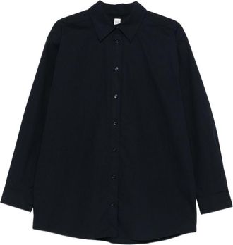 Toteme Blue Relaxed Solid Shirt