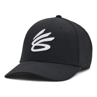 Under Armour Curry Logo Baseball Cap Black White 1380010-001