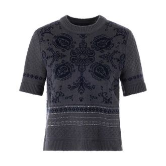 Marc Cain Paisley Trui - Dames - Truien - Grijs - Maat: S Wol