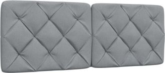 vidaXL Cabecero De Cama Acolchado Tela Gris Claro 120 Cm Vidaxl