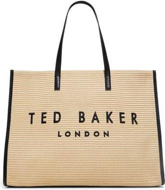 Ted Baker Palmer Tote in Natural/black at Nordstrom Rack