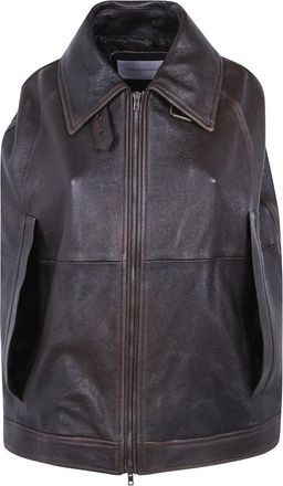 7 For All Mankind Chaqueta tipo capa - Jackets - Mujer - Marr&oacute;n - M