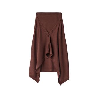 Christophe Lemaire Buttoned Skirt In Merino Wool Blend