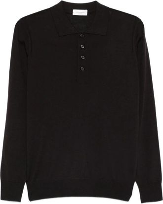 Paolo Pecora Katoenen Jersey T-shirt - Heren - Ronde hals truien - Bruin - L - Katoen - Truien & Vesten