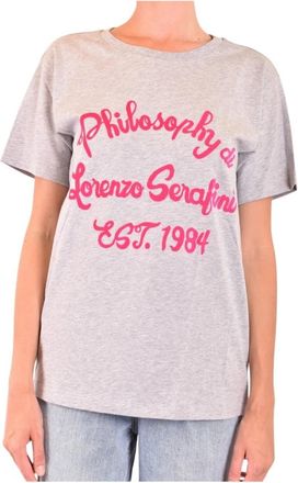 Philosophy di Lorenzo Serafini Stijlvol T-shirt - Dames - T-shirts - Grijs - M - Katoen - Tops