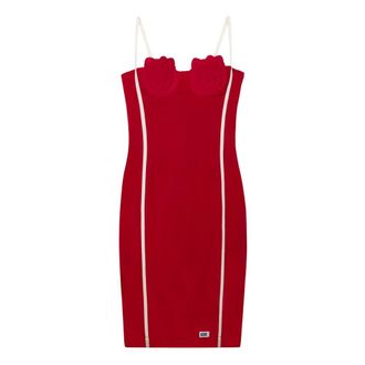 GCDS Gcds, Dames, Jurken, Rood, Maat: XS Polyamide