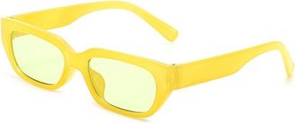 Generic Small Frame Outdoor Mens Sunglasses Vacation Womens Commuter Driving Sun Glasses(Yellow)