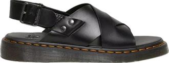 Dr. Martens Platte sandalen - Dames - Sandalen - Zwart - 44 EU - Leer - Schoenen