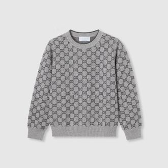 Gucci Kids - GG Wool Jacquard Sweater, Grey, Ready-to-wear