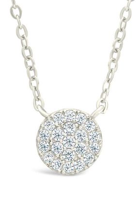 Sterling Forever Cubic Zirconia Pendant Necklace in Silver at Nordstrom
