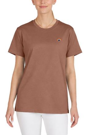Dalix Womens Rainbow Jersey Relaxed Tee in Chestnut at Nordstrom, Size Xx-Large