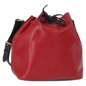 Louis Vuitton Bicolor Petit Noe Epi Leather Red Leather Handbag (Pre-Owned)