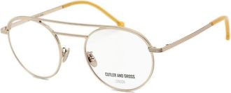 Cutler and Gross CG1269 011 Silver/Yellow/Metalic 50mm