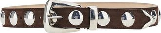 Khaite Benny suede leather belt Woman 85