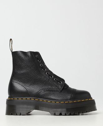 Dr. Martens Anfibi Sinclair in nappa martellata con zip e suola platform