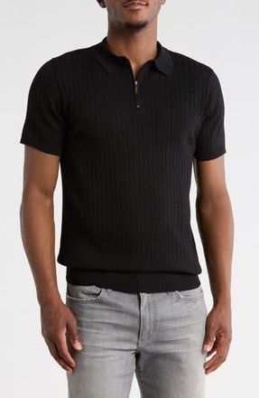 T.R. Premium Slim Fit Polo Sweater in Black at Nordstrom Rack, Size Xxx-Large