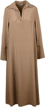 Max Mara Ossola Lange Hemdjurk - Dames - Maxi kleedjes - Bruin - 2XS - Kleedjes