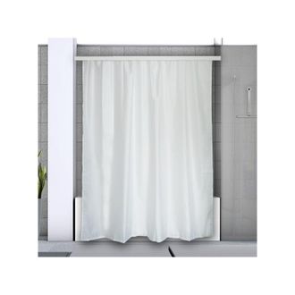 Spirella Spirella - Barra Para Cortina De Ducha De Esquina Para Fijar En Aluminio Surprise 90x90cm Blanco