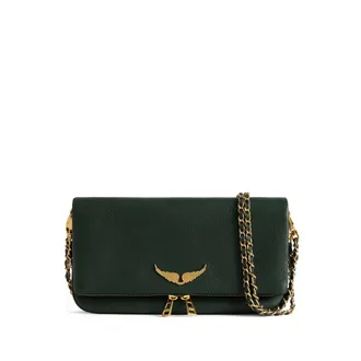 Zadig&Voltaire Rock Grained Leather Clutch Bag
