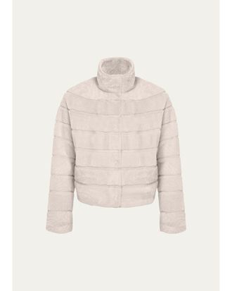 Gorski Reversible Textured Lamb Shearling Jacket