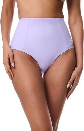 Coolibar Womens Ocean Sculpt High Rise Swim Bottoms, UPF 50+ Sun Protection in Lavendula at Nordstrom, Size Medium