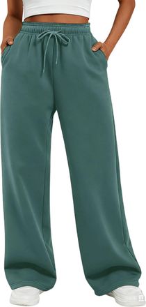 Generic Joggers For Women Uk Womens Clothing Ladies Jogging Bottoms With Pockets Running Sweatpants Workout Gym Sports Fleece Lined Tracksuit Bottoms Wide Leg