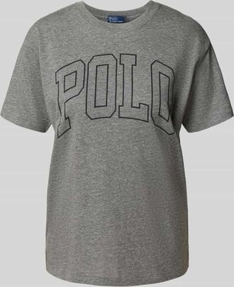 Polo Ralph Lauren Regular Fit T-Shirt mit Logo-Print in Mittelgrau, Größe XL