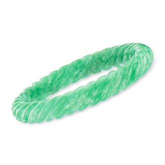 Ross-Simons Carved Jade Bangle Bracelet