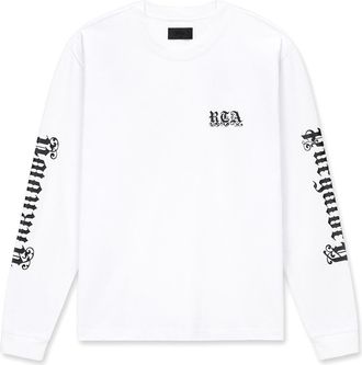 Rta Lawrence Long Sleeve Graphic T-Shirt in White Unknown Purgatory at Nordstrom Rack, Size Medium