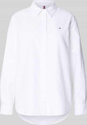 Tommy Hilfiger Relaxed Fit Hemdbluse aus reiner Baumwolle in Weiss, Gr&ouml;&szlig;e 34