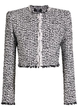 Balmain Fringed Tweed Jacket - Black - 38 (UK10 / S)