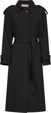 Blanca Vita Trenchcoat - Dames - Trenchcoats - Zwart - 2XS - Leer - Jassen