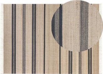 Beliani Rug TALPUR Graphite Grey 160 x 230 cm Jute