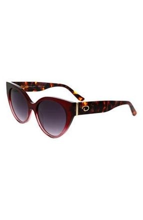Oscar De La Renta 54mm Cat Eye Sunglasses in Burgundy at Nordstrom Rack