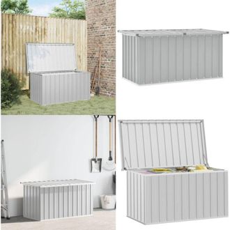 vidaXL Baule da Giardino Grigio 129x67x65 cm - Armadietto da giardino - Cassetta da giardino