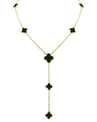 Italian Gold, Inc 14K Malachite Lariat Necklace