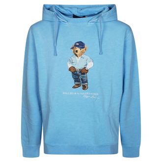 Polo Ralph Lauren Hoodies, male, Blue, Size: S Felpa Hoodie Orso
