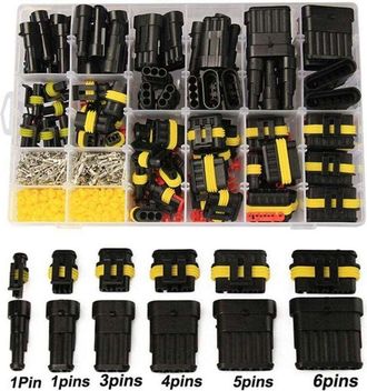 OEM Connecteur Etanche - 708 Pi&egrave;ces - 1 &Agrave; 6 Broches M&acirc;le/femelle - Pour Automobile Moto Bateau Quad Jet Ski - Kit Complet Avec Bo&icirc;te De Rangement