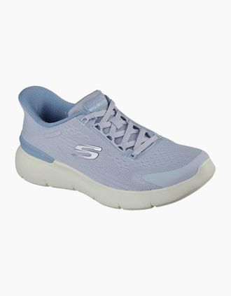 Skechers Womens Skechers Skech-Air Dynamight 2.0 Polyester Womens Slate Trainers - Blue - Size: 5
