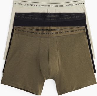 H&M 3er-Pack COOLMAX Halblange Trunks - Green