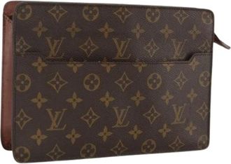 Louis Vuitton Pre-owned Clutches, female, Brown, Size: ONE SIZE Pre-owned Pochette Homme