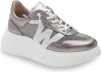 Wonders Lace-Up Platform Sneaker in Comb.plomo at Nordstrom, Size 9.5-10Us