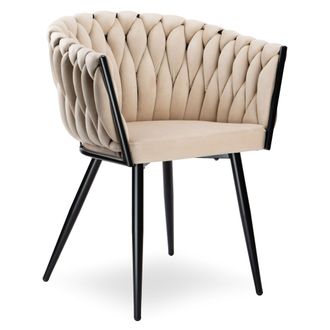 OEM Silla De Terciopelo Tejido Beige Cofton Black Velvet
